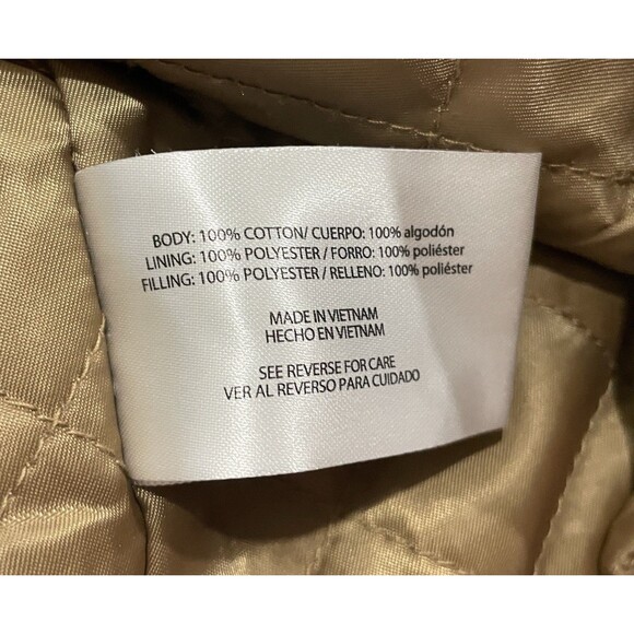 Orvis Barn Coat Mens Large Brown Chore Jacket Quilt Lined Corduroy Trim 214849 - Picture 6 of 10